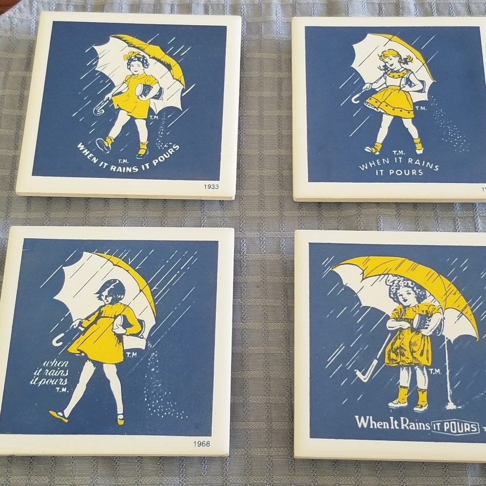 Vintage Morton Salt Kitchen Trivets
